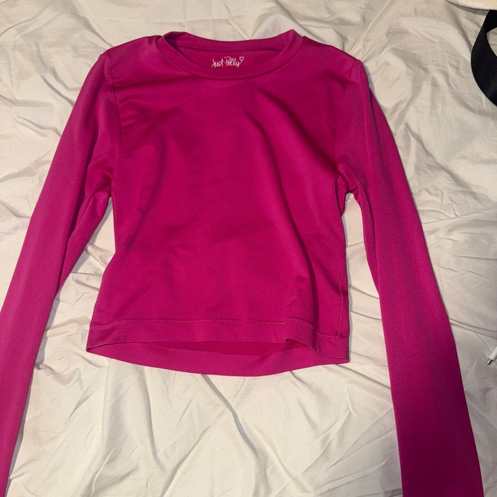 Pink long sleeve fitted shirt